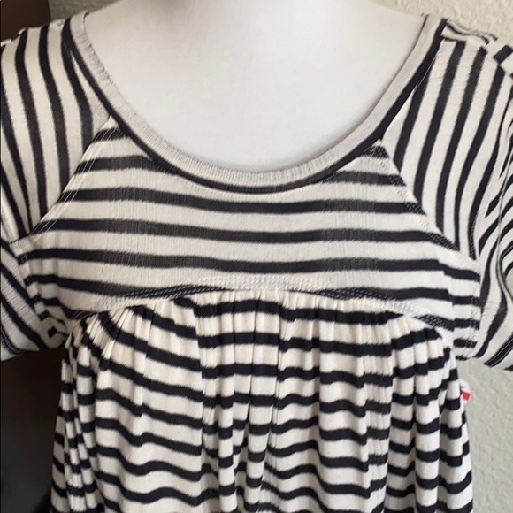 NWT Free People Black and White Stripe Top - Picture 2 of 5